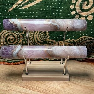 Amethyst/Crazy Lace Bracelet Display - holds 30 large bracelets and 35-40 small